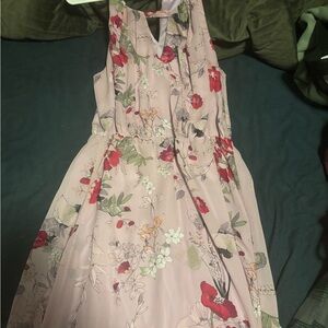 Maurices Pink and Red Floral Dress